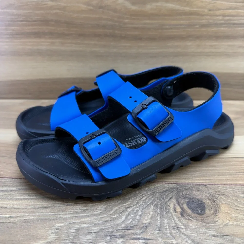 Birkenstock Mogami Milano Sandals Kids Boys 1 EU 32 Blue Casual Summer Travel